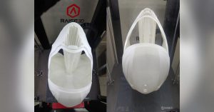 3Dプリントされたヘルメットモデルのプロトタイプ